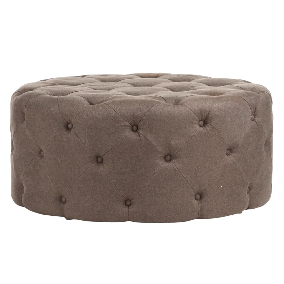 Tufted Round Lounge Ottoman