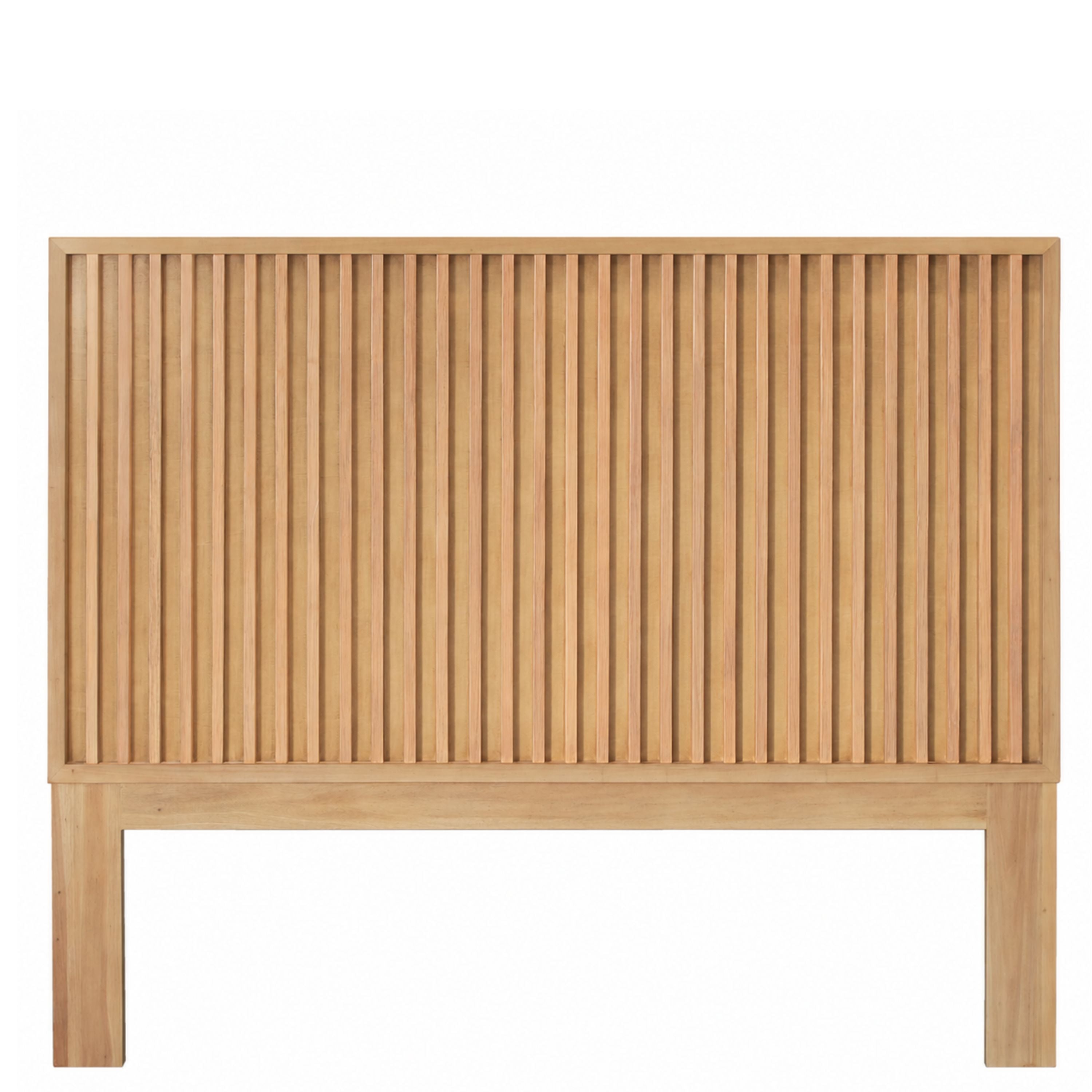 Vertical Slat Wood Panel Headboard