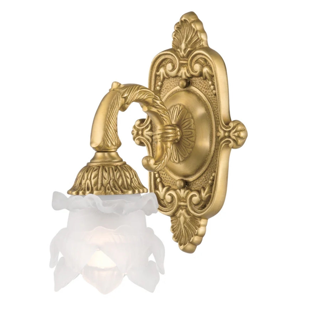 Maison Royale Brass Floral Wall Sconce