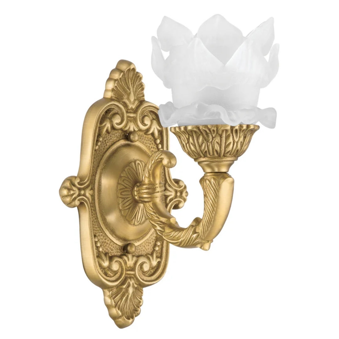 Maison Royale Brass Floral Wall Sconce