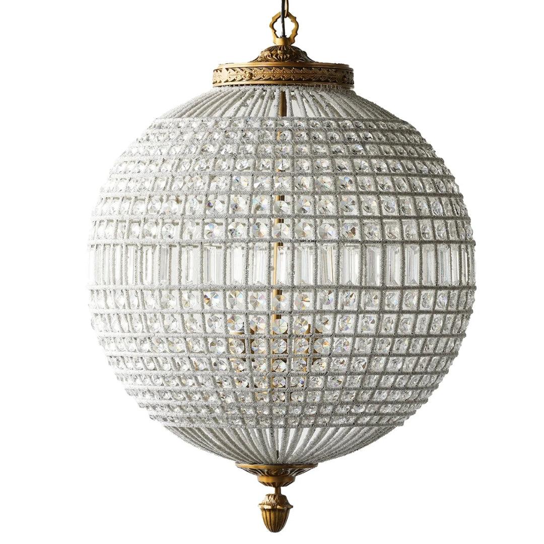 Vintage Crystal Globe Chandelier