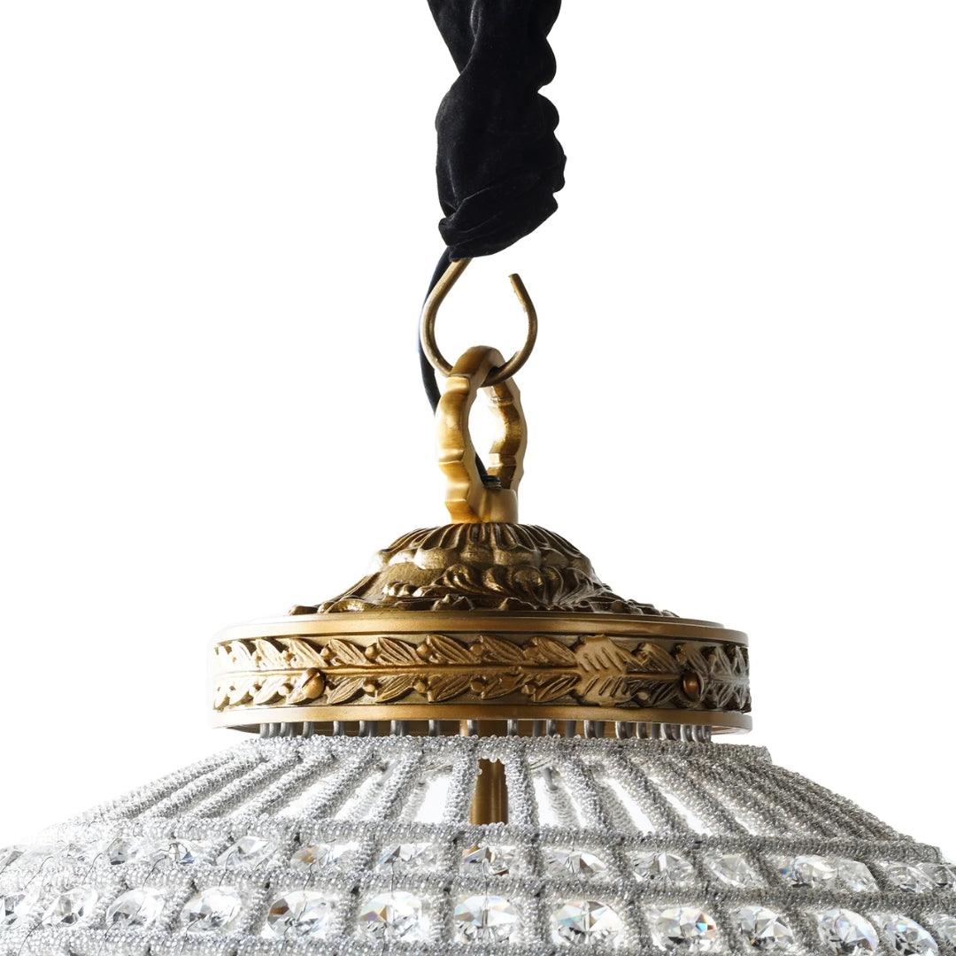 Vintage Crystal Globe Chandelier