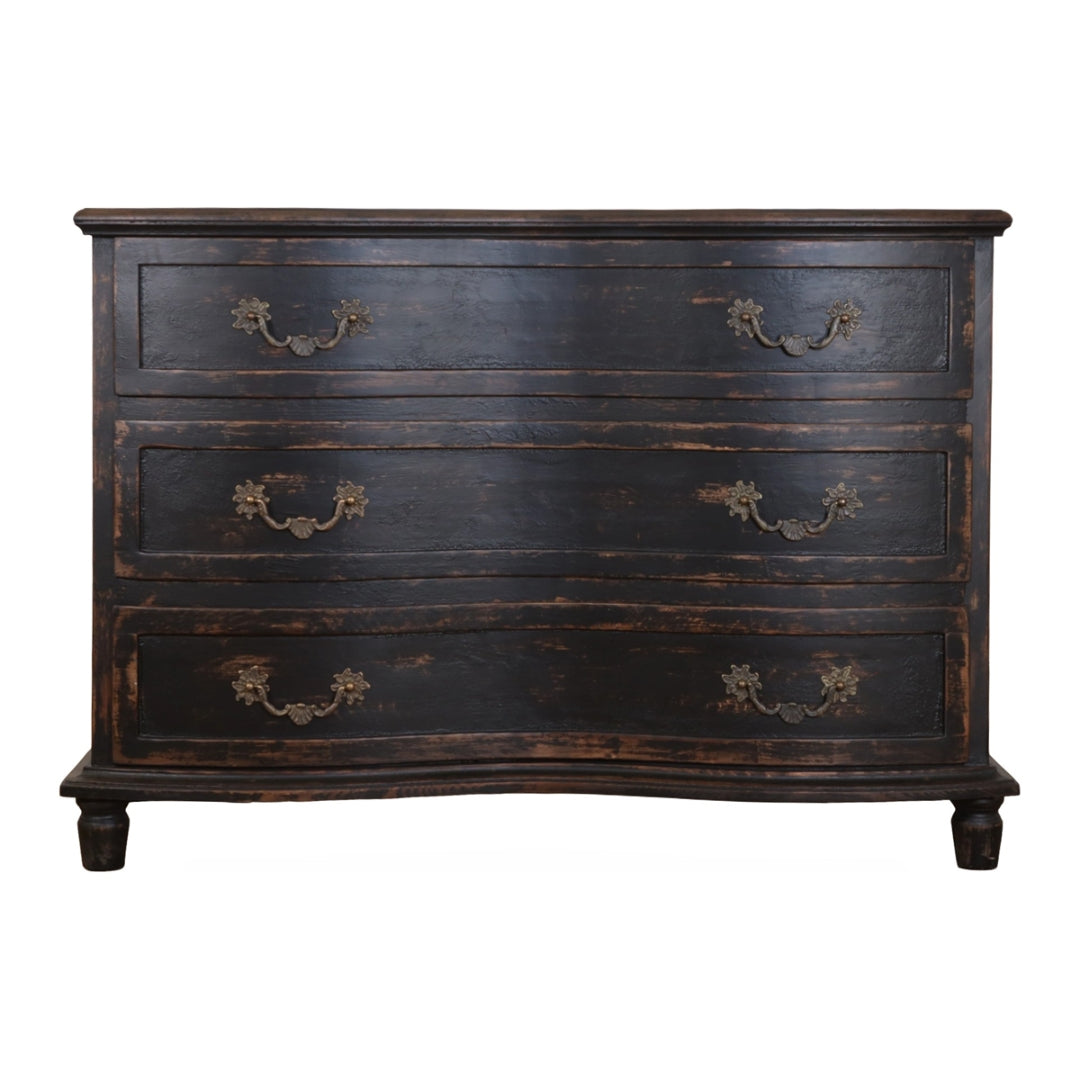 French Black Curved Front Chest