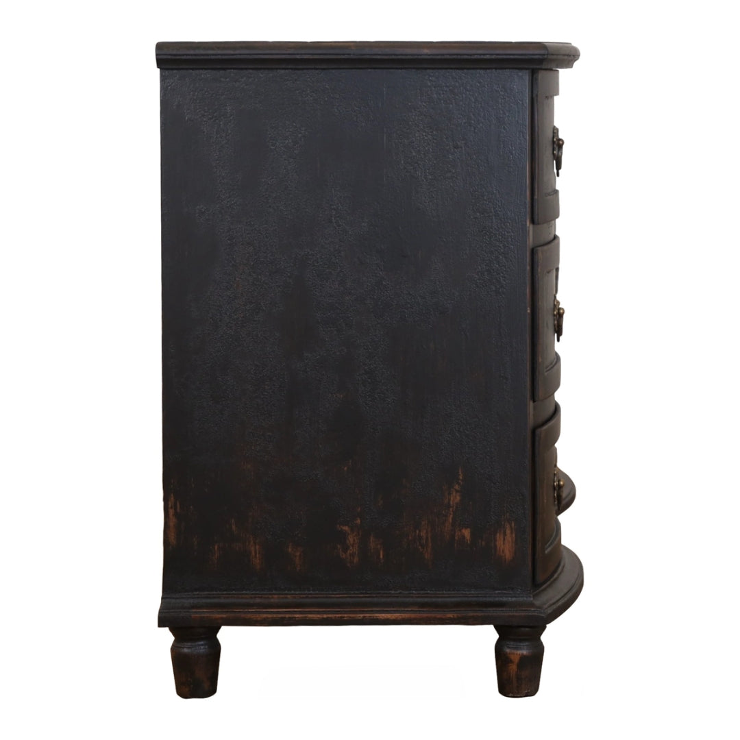 French Black Curved Front Chest