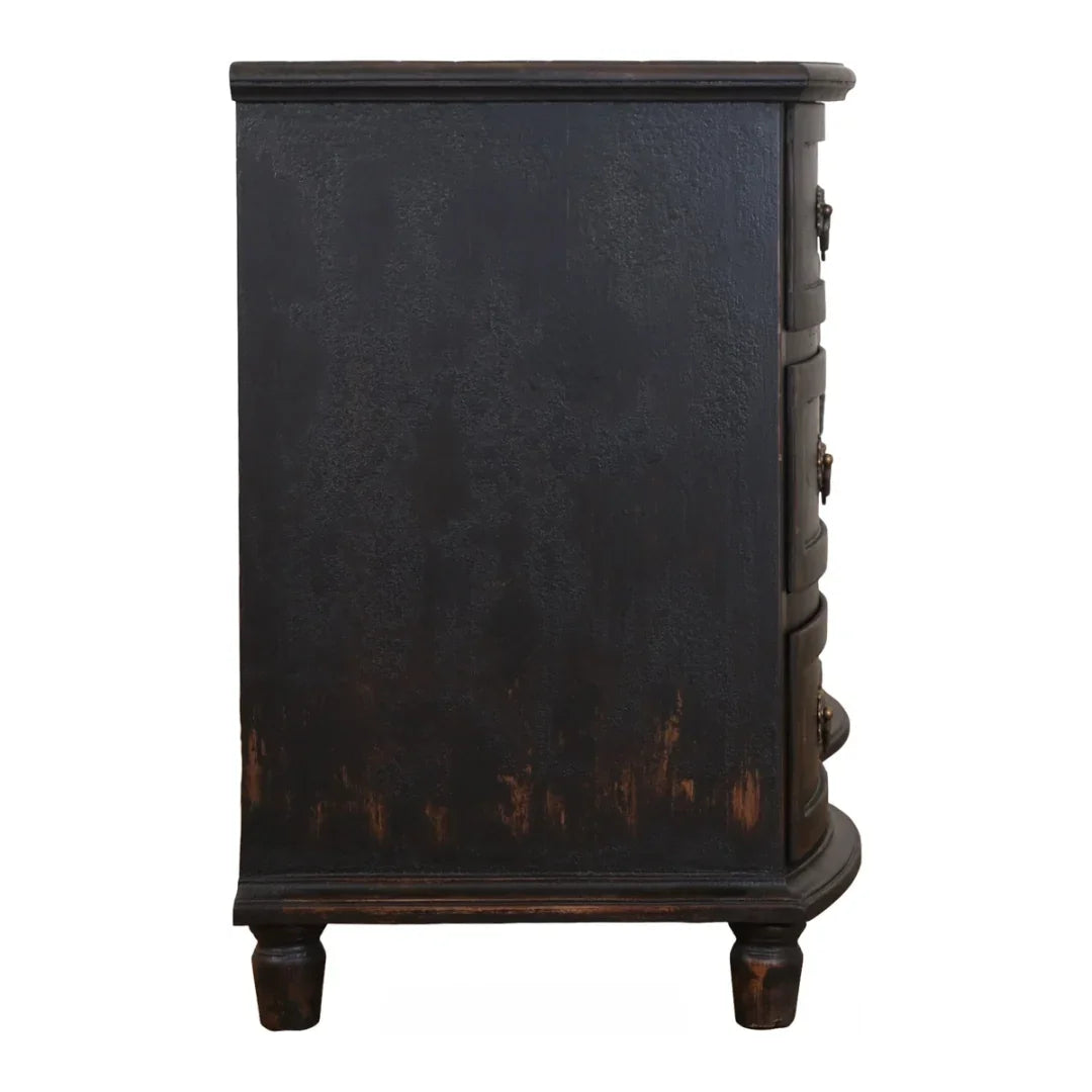 French Black Curved Front Chest
