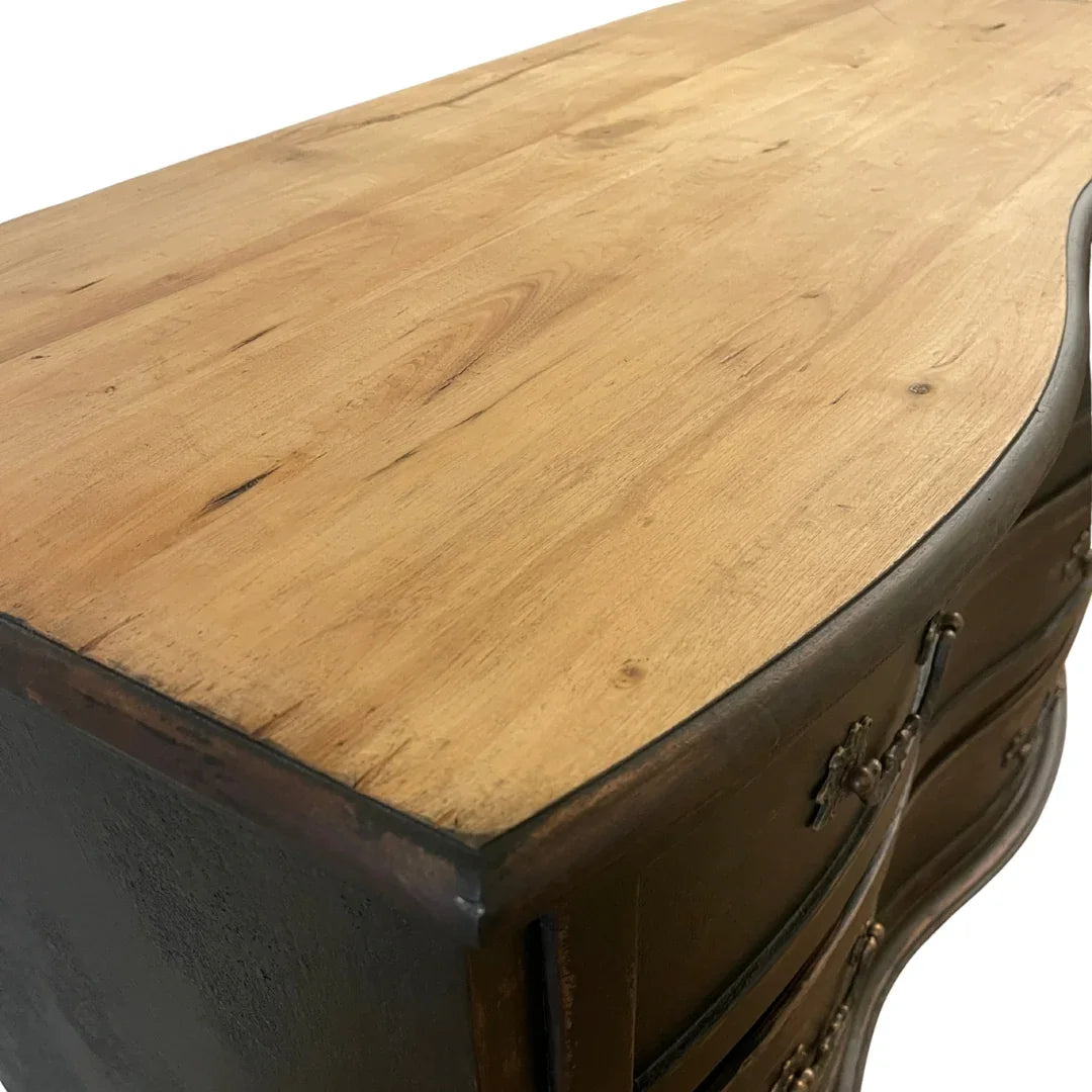 French Black Curved Front Chest