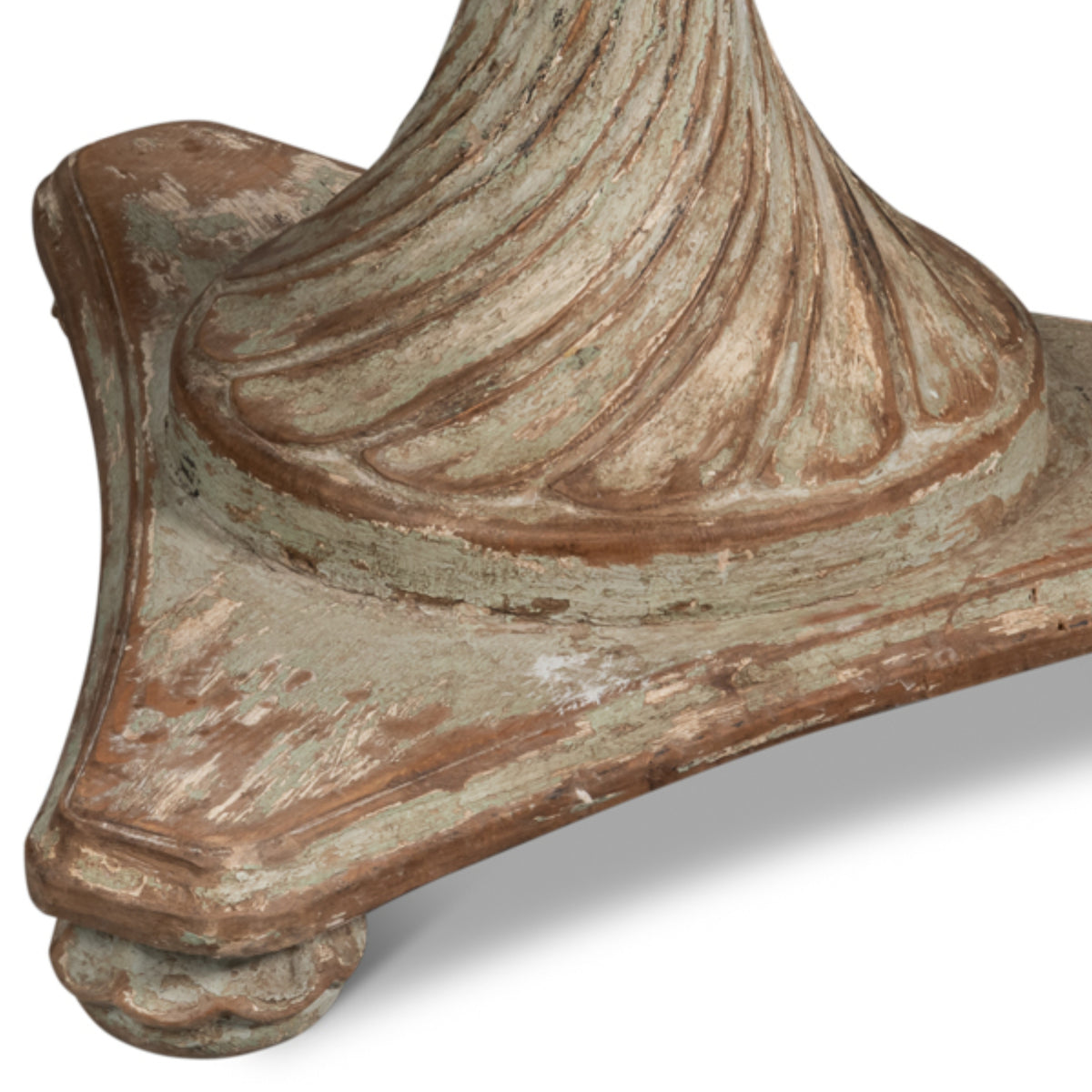 Rustic French Pedestal Side Table