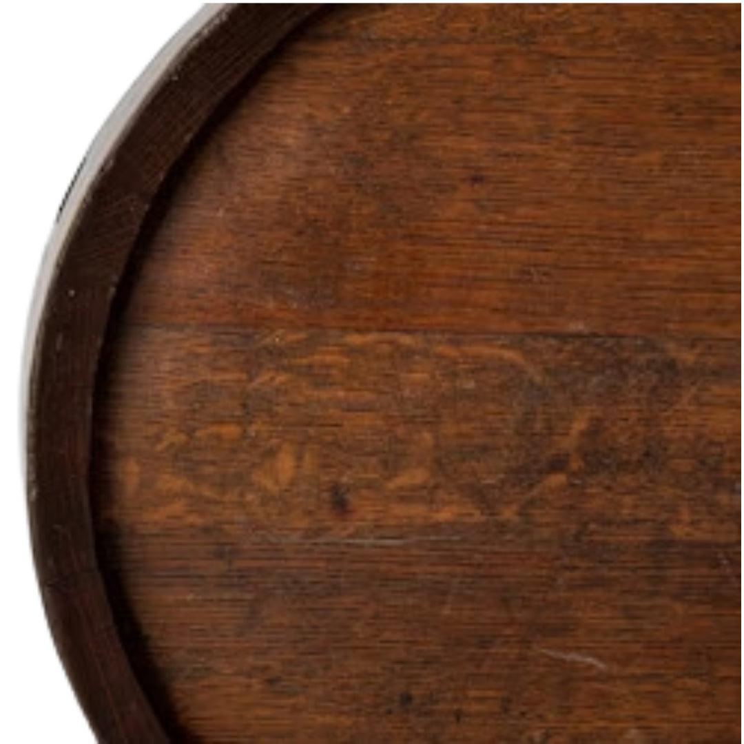 Vintage French Wide Barrel Table, Circa 1920