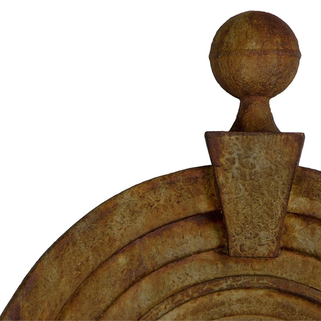 Rustic Metal Arched Dormer Mirror