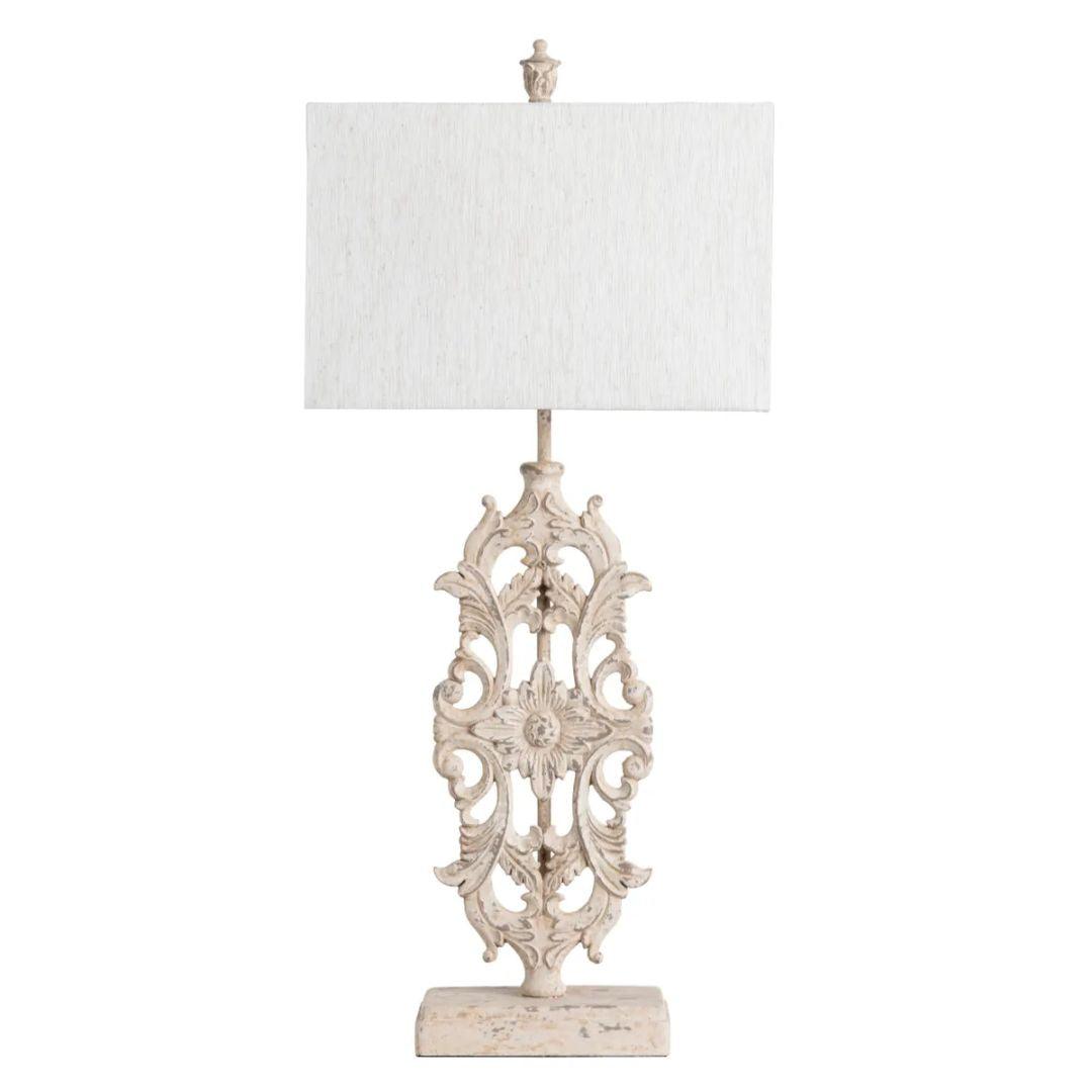 Vintage French Iron Scroll Table Lamp - Set of 2
