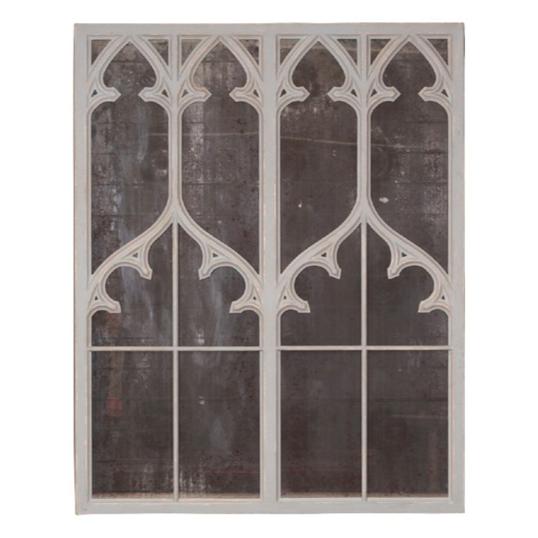 Grand White Gothic Wall Mirror