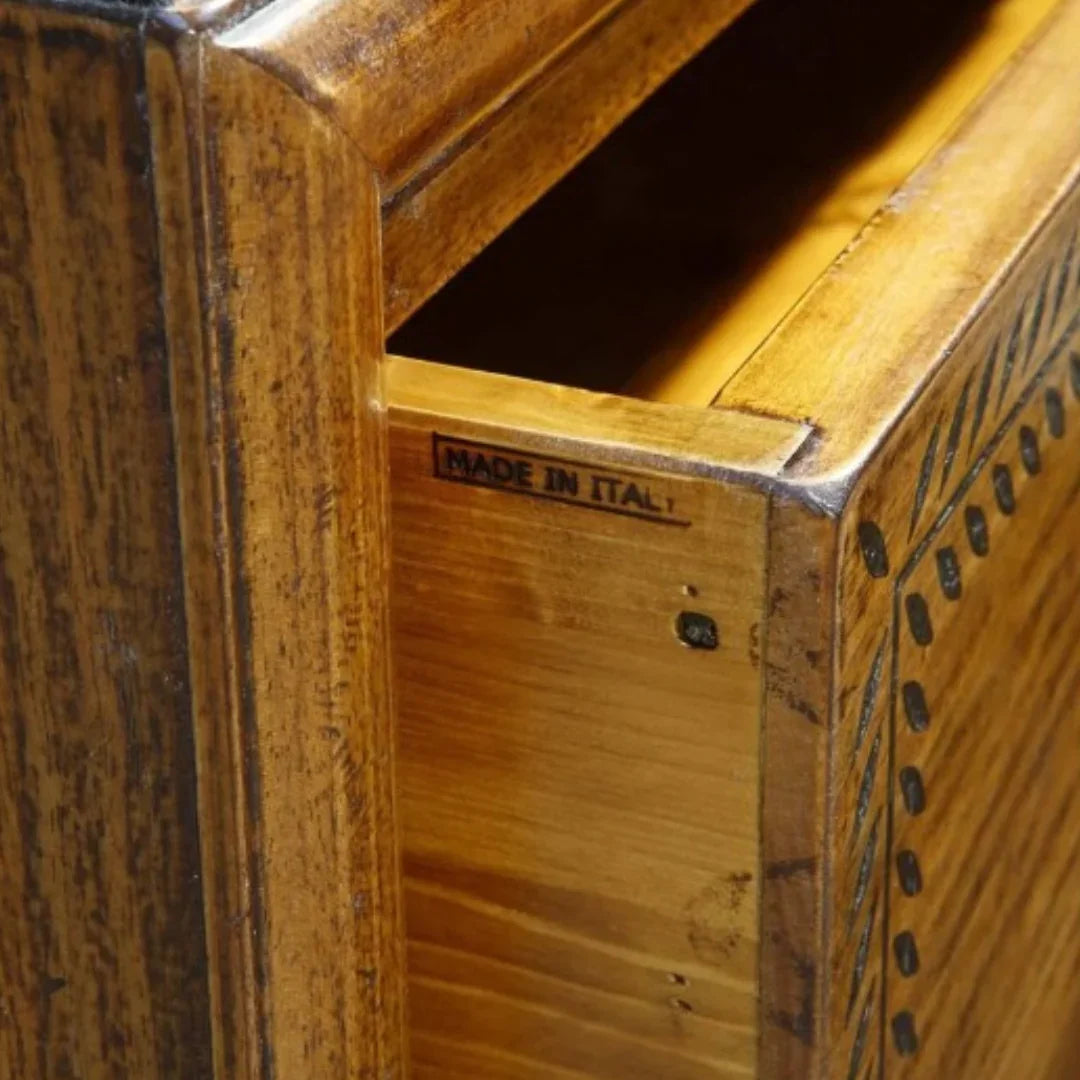 Etched Italian Three Drawer Dresser