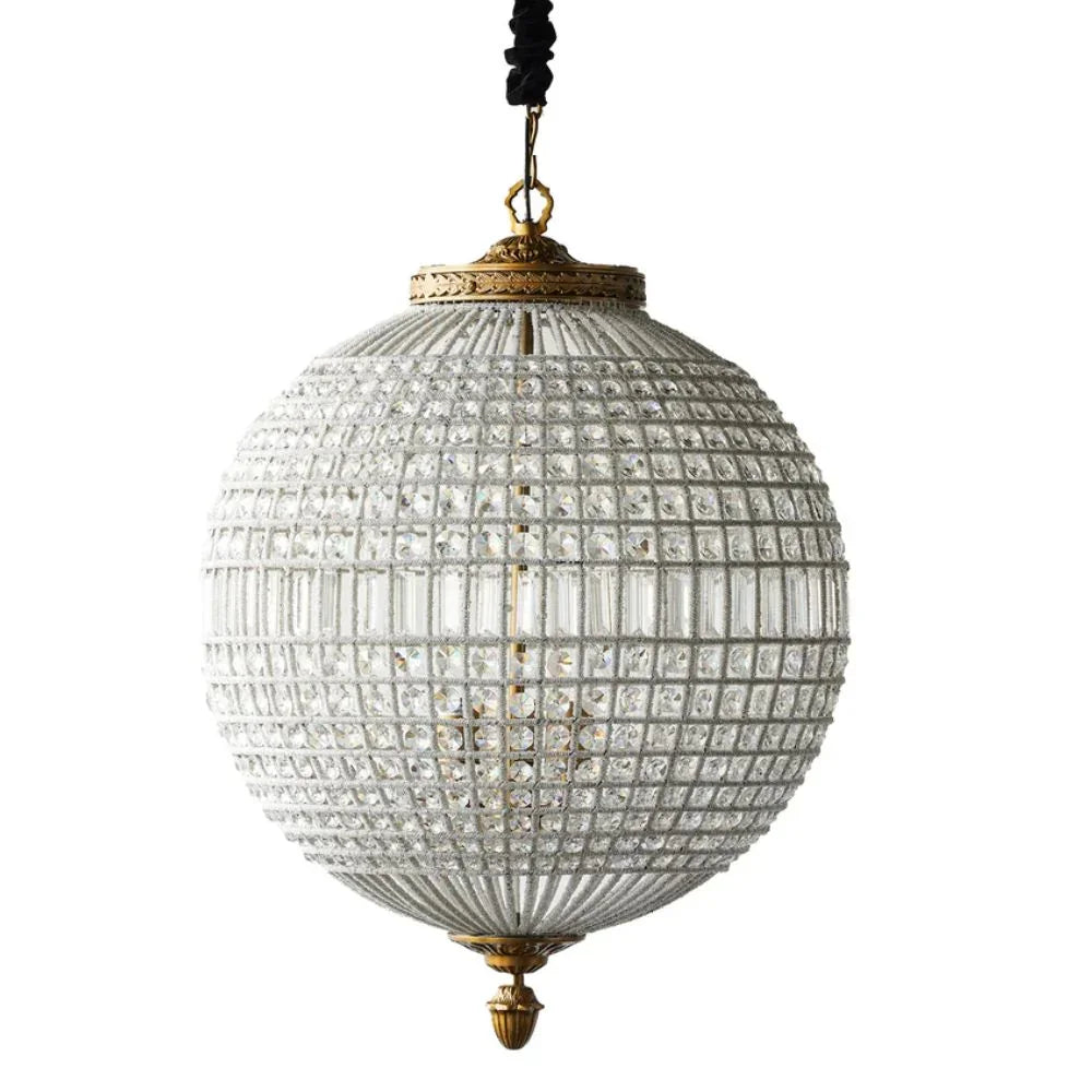 Vintage Crystal Globe Chandelier