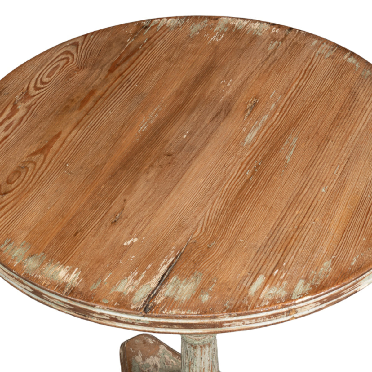 Rustic French Pedestal Side Table