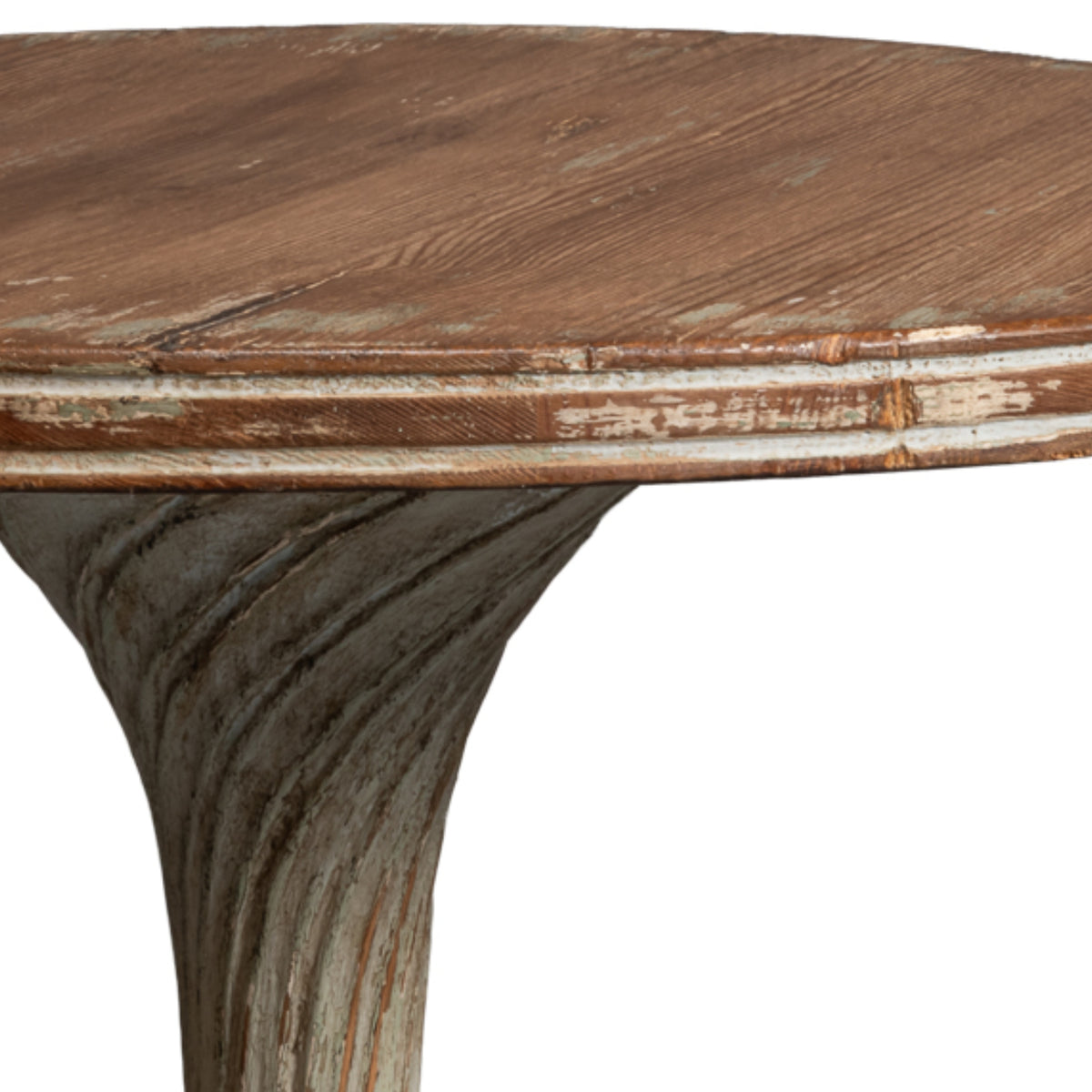 Rustic French Pedestal Side Table