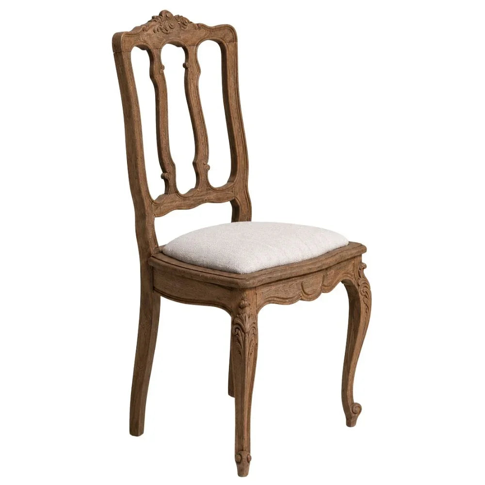 Vintage French Country Oak Dining Chairs – Set of 6, Circa 1870