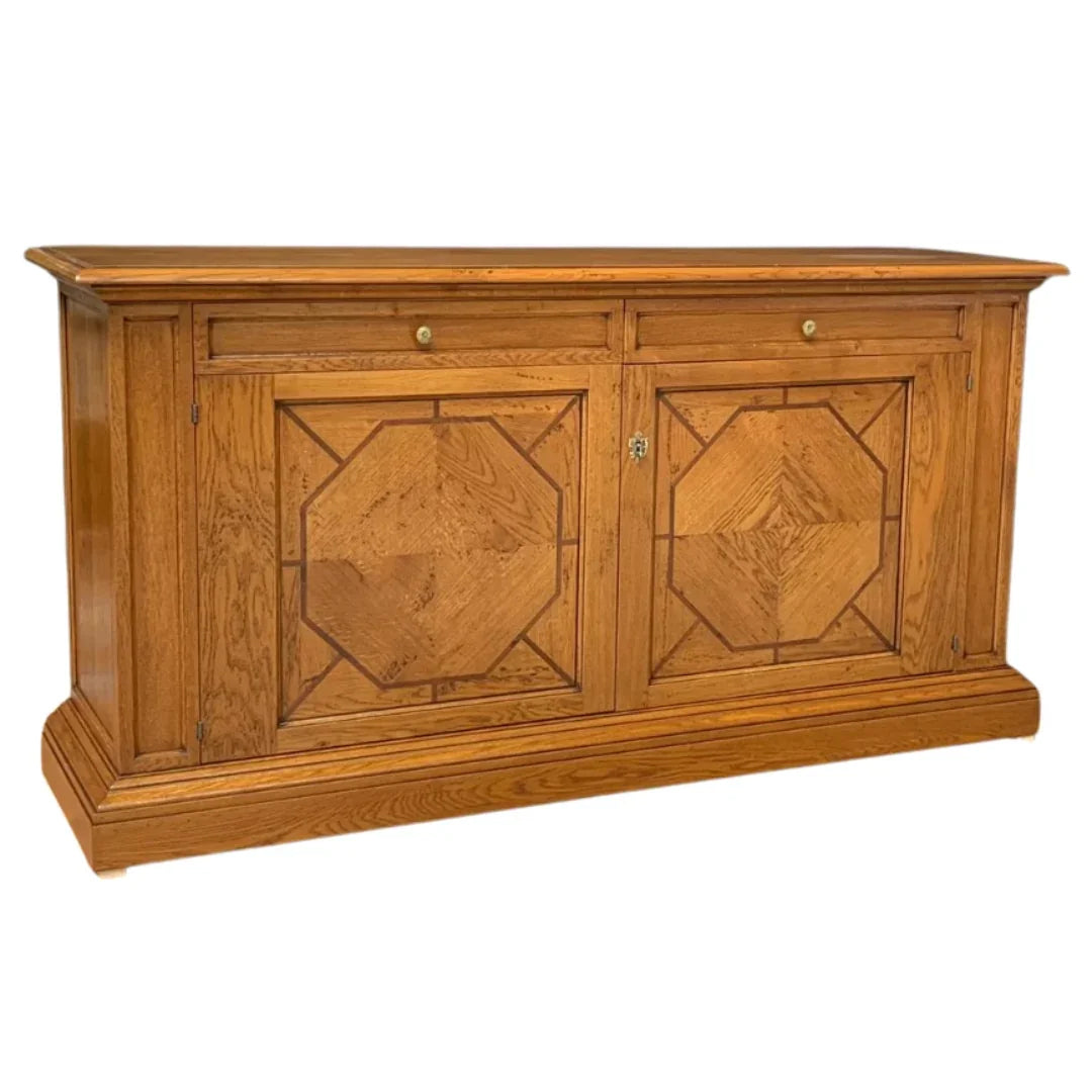 Golden Oak Geometric Sideboard
