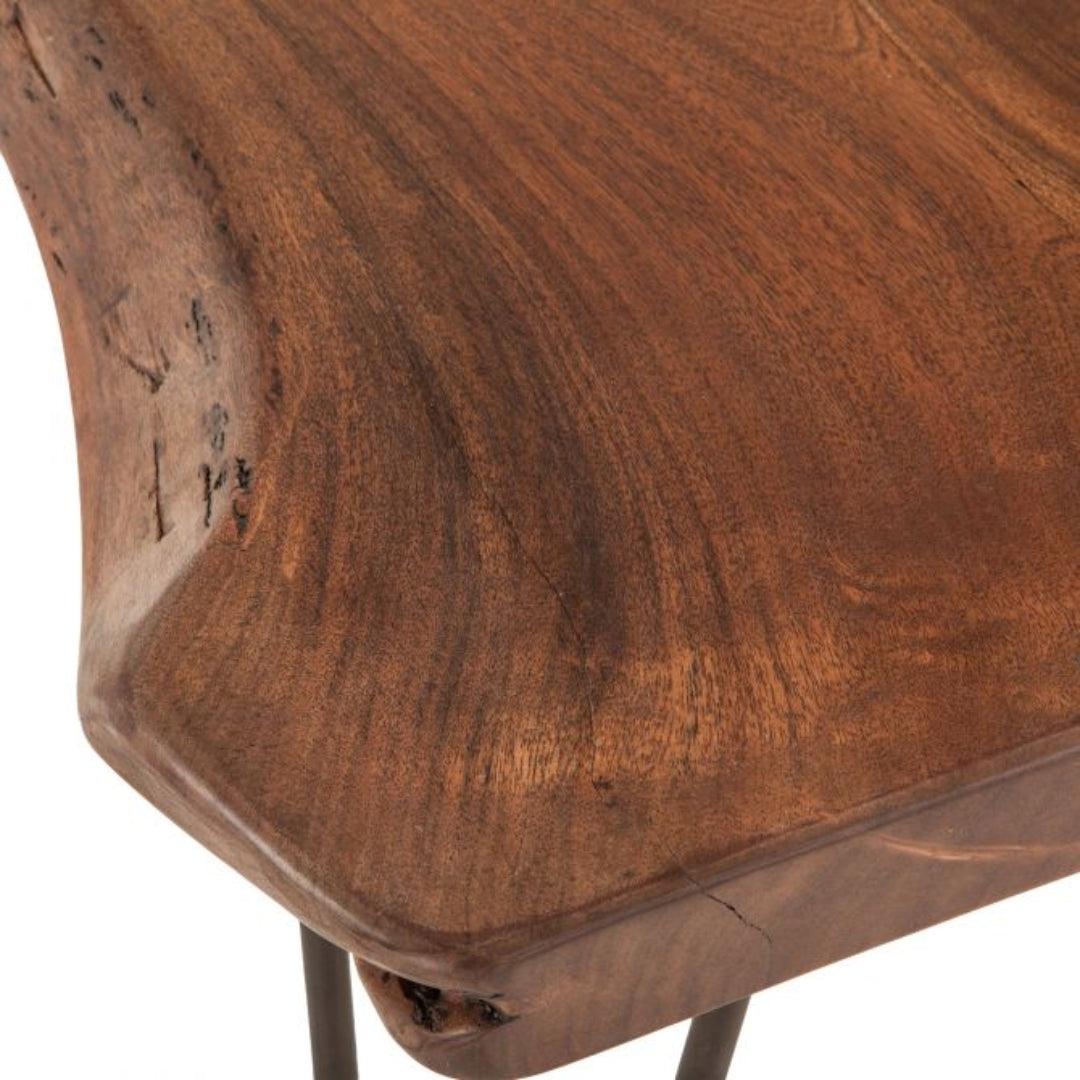 Walnut Finish Solid Acacia Wood Bench