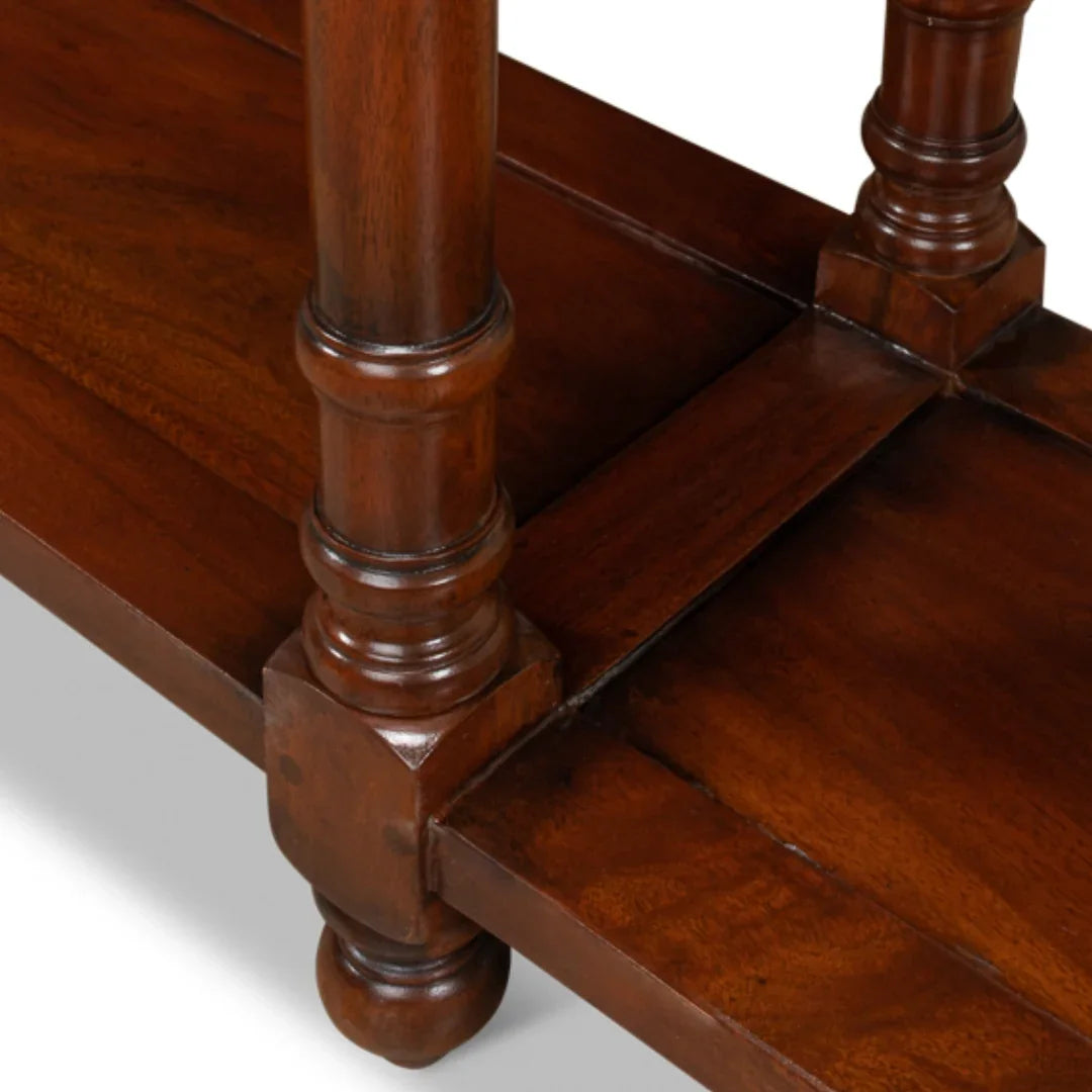 Walnut Stained French Console Table