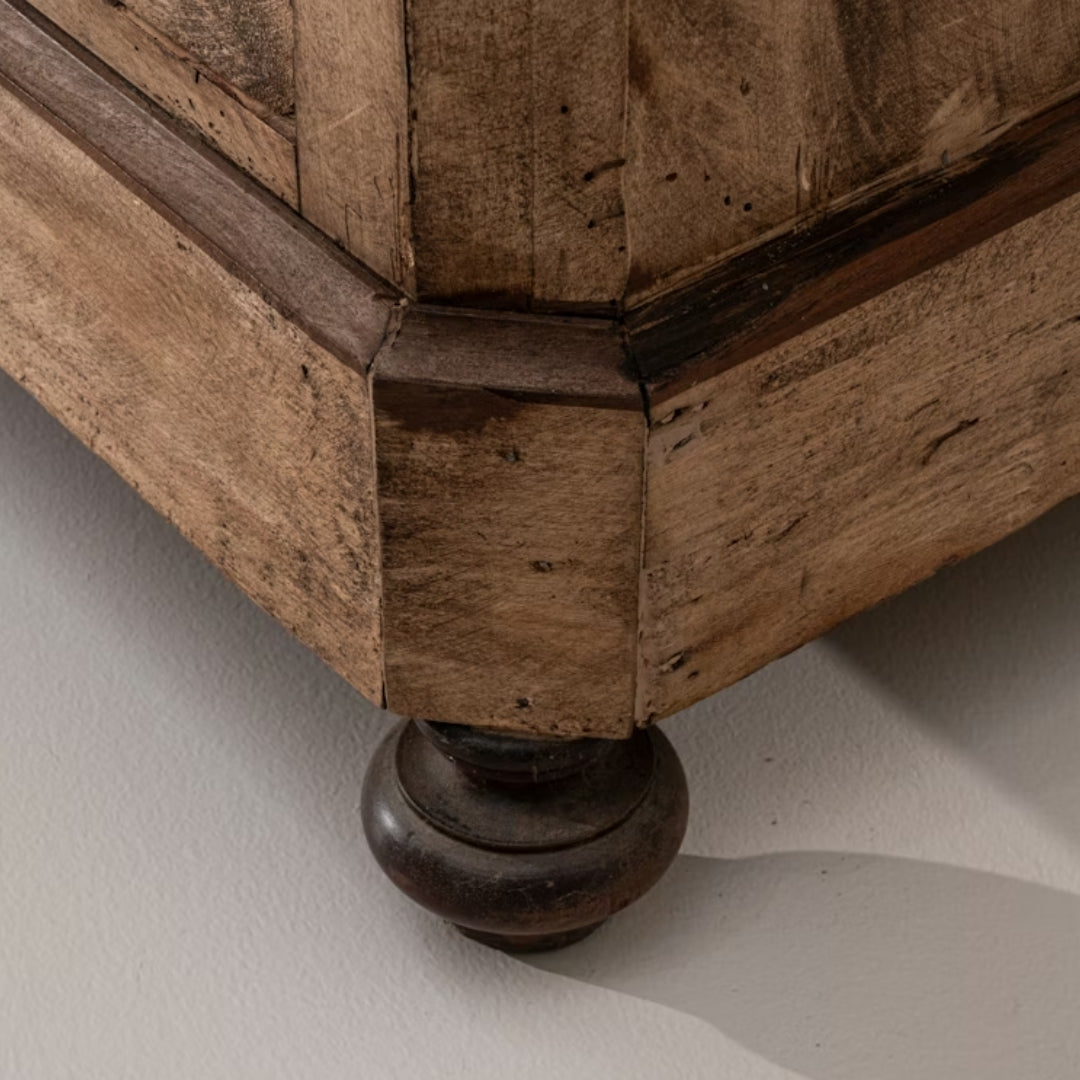 Marble Top Rustic French Chest, Circa 1880