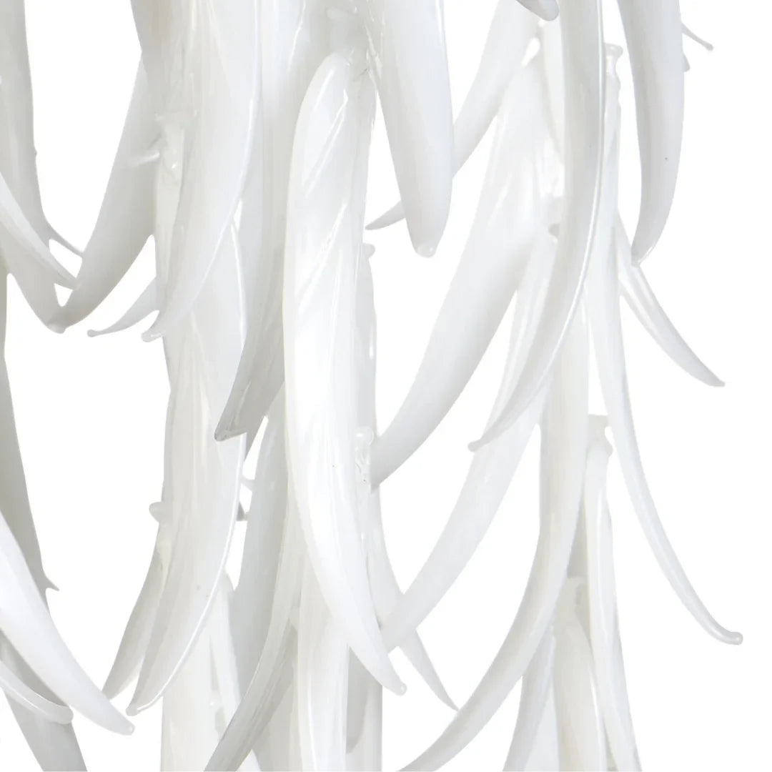 Weeping Willow White Glass Chandelier