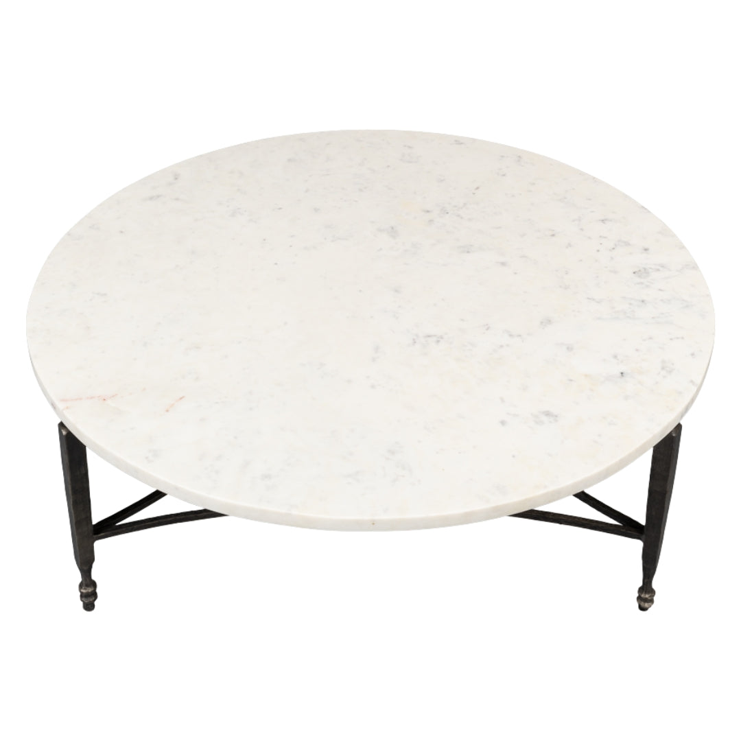 White Banswara Round Coffee Table