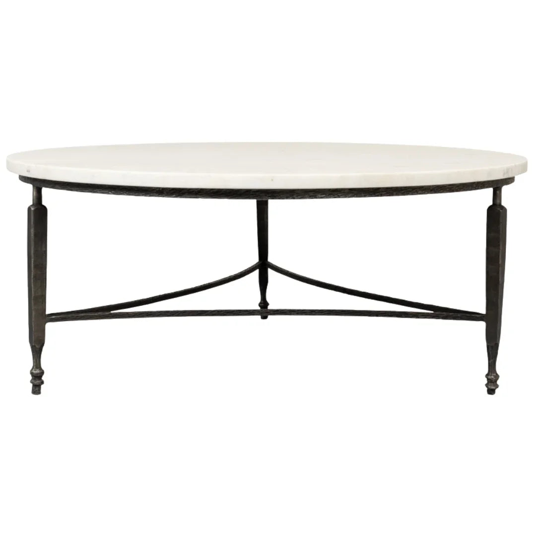 White Banswara Round Coffee Table