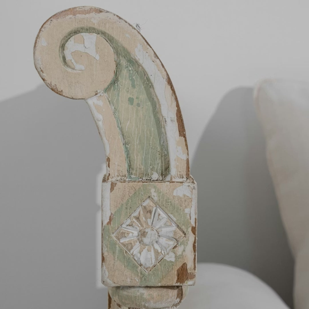 French Country Louis XVI Upholstered Daybed, Circa 1850