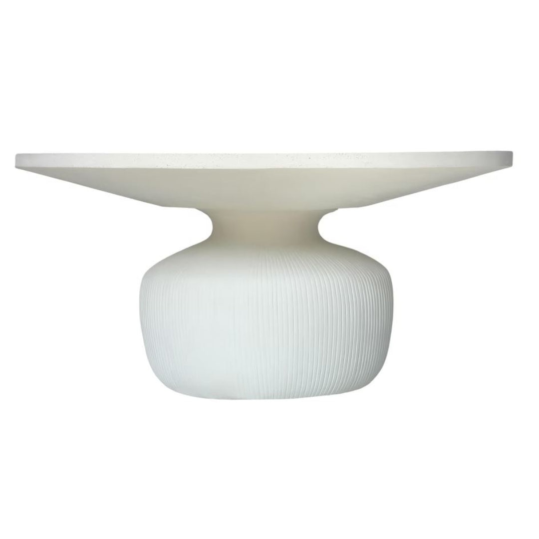 Silhouette White Concrete Outdoor Coffee Table