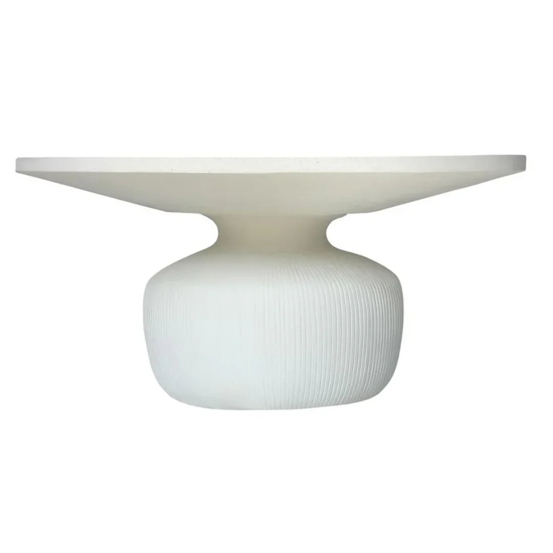 Silhouette White Concrete Outdoor Coffee Table