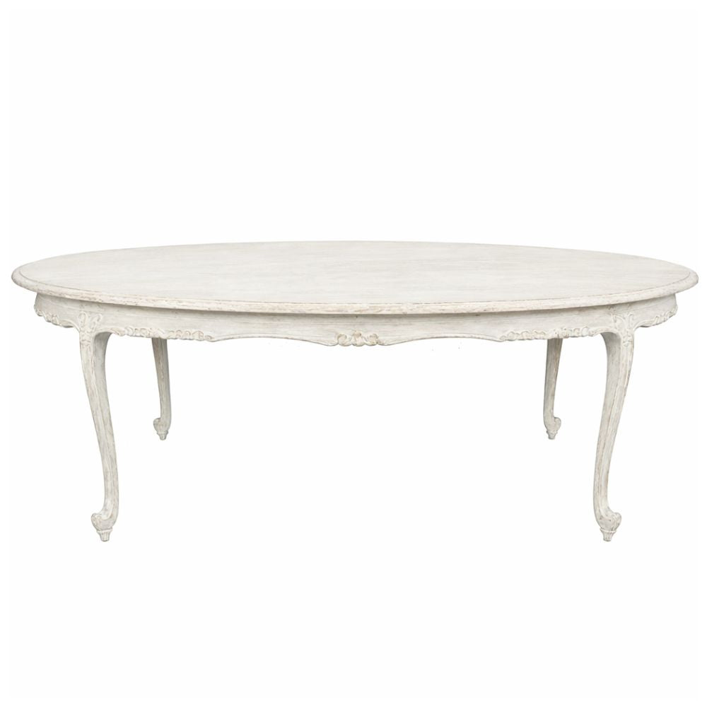 Lac White French Dejeuner Dining Table