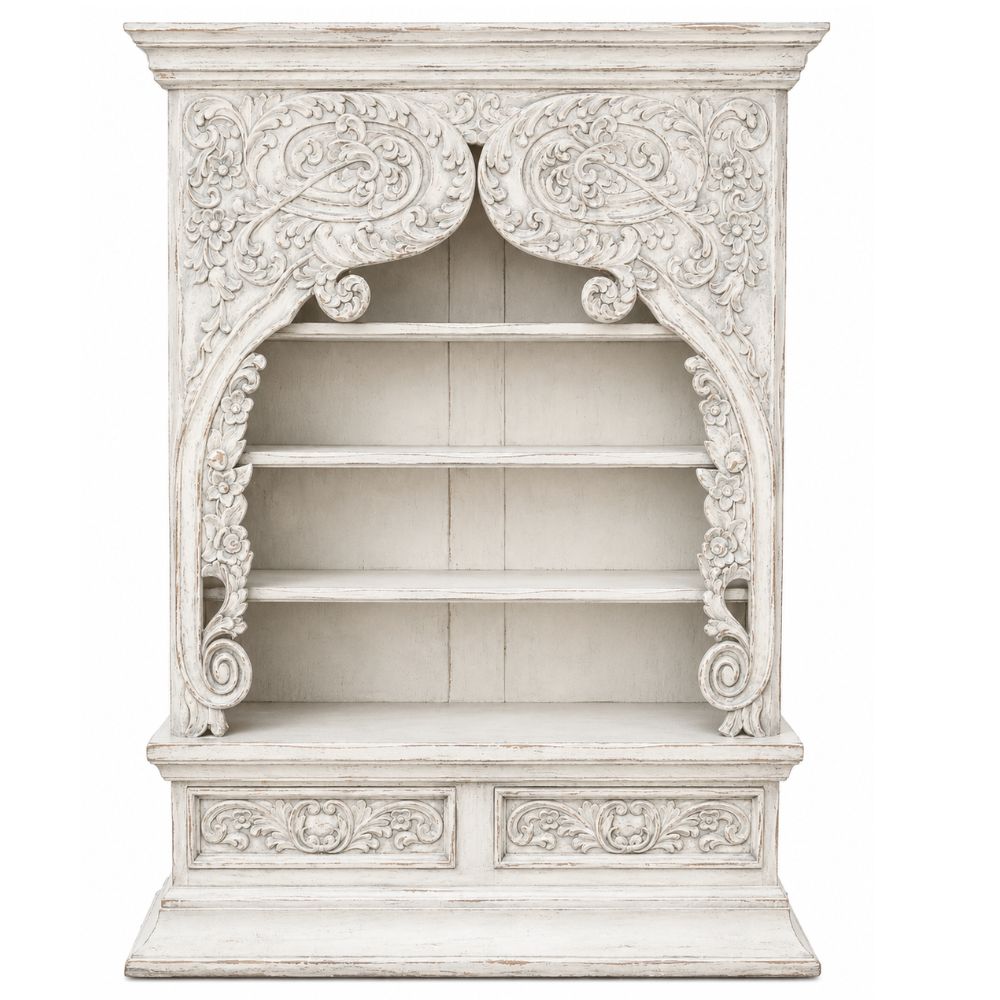 White Fleur Paradis Display Cabinet