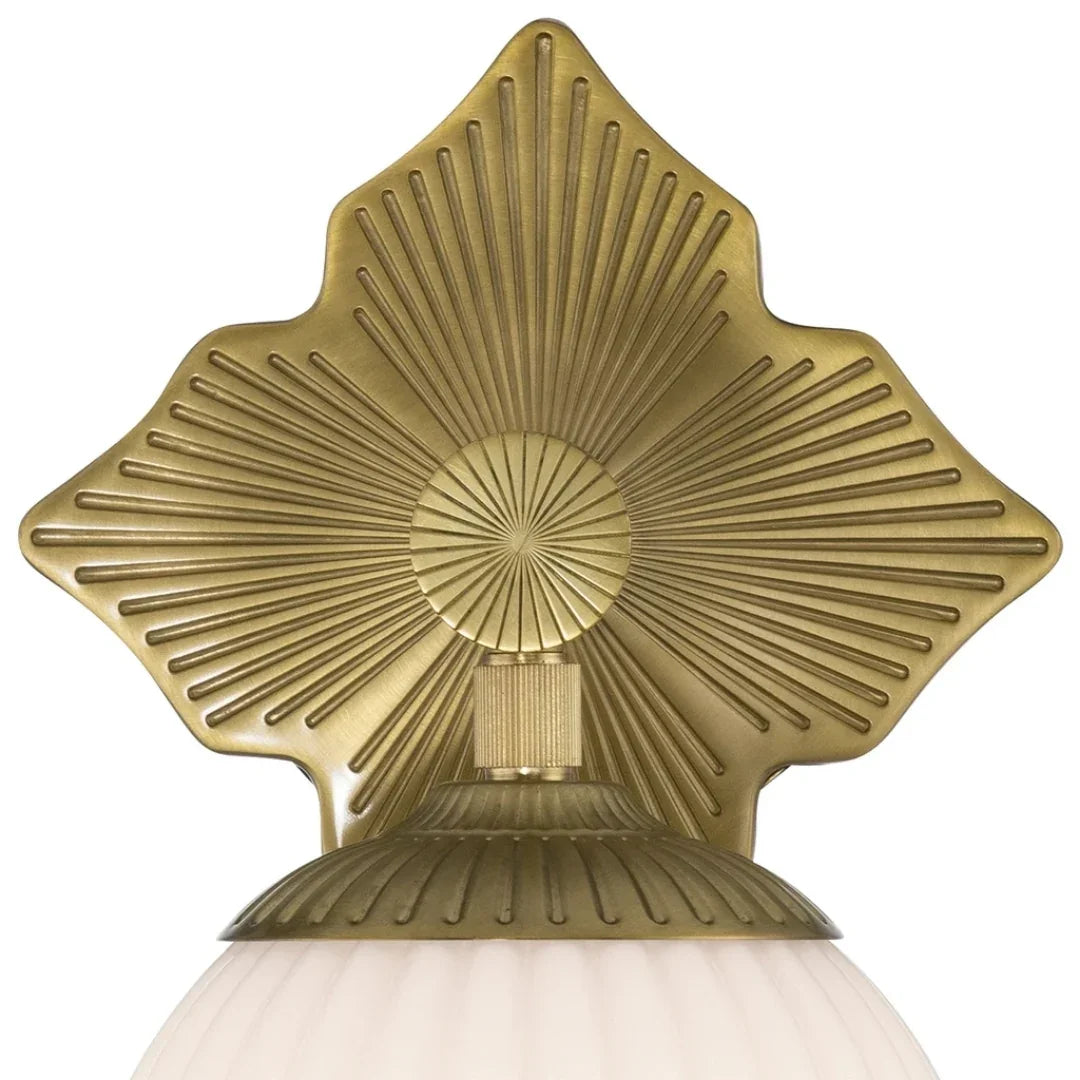 White Globe Opal Wall Sconce