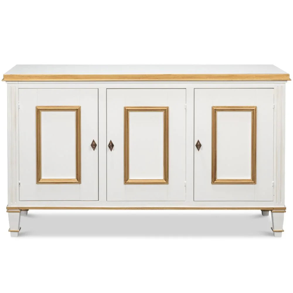 White and Gold Louis Buffet