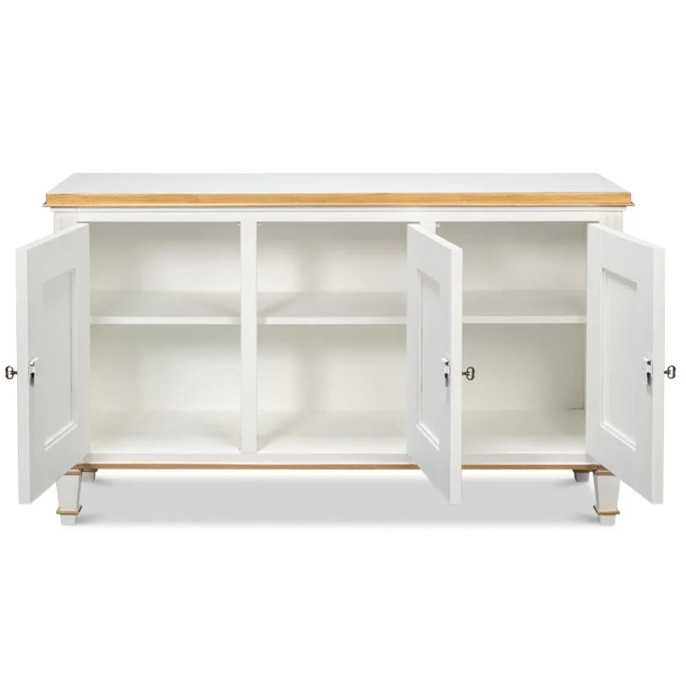 White and Gold Louis Buffet