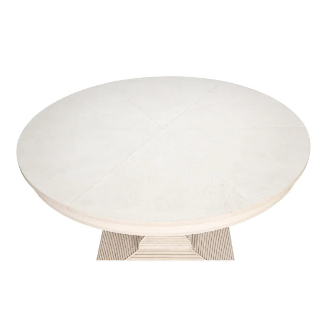 Equestrian White Jupe Expansion Dining Table