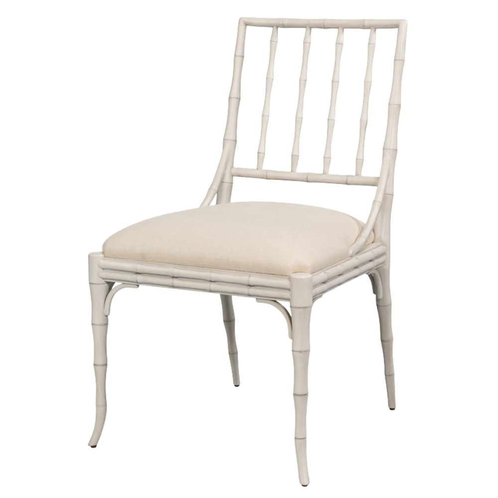 White Montclair Faux Bamboo Dining Chair