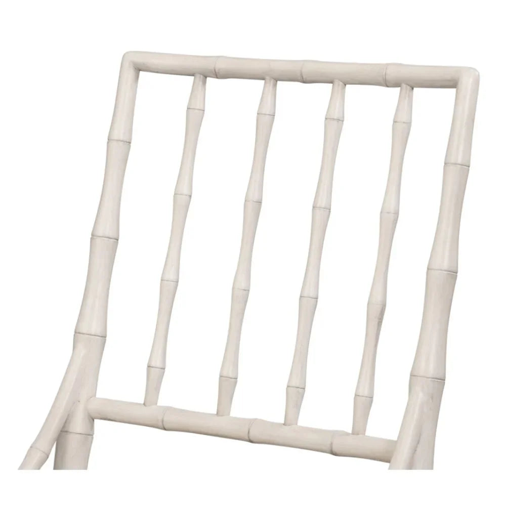 White Montclair Faux Bamboo Dining Chair