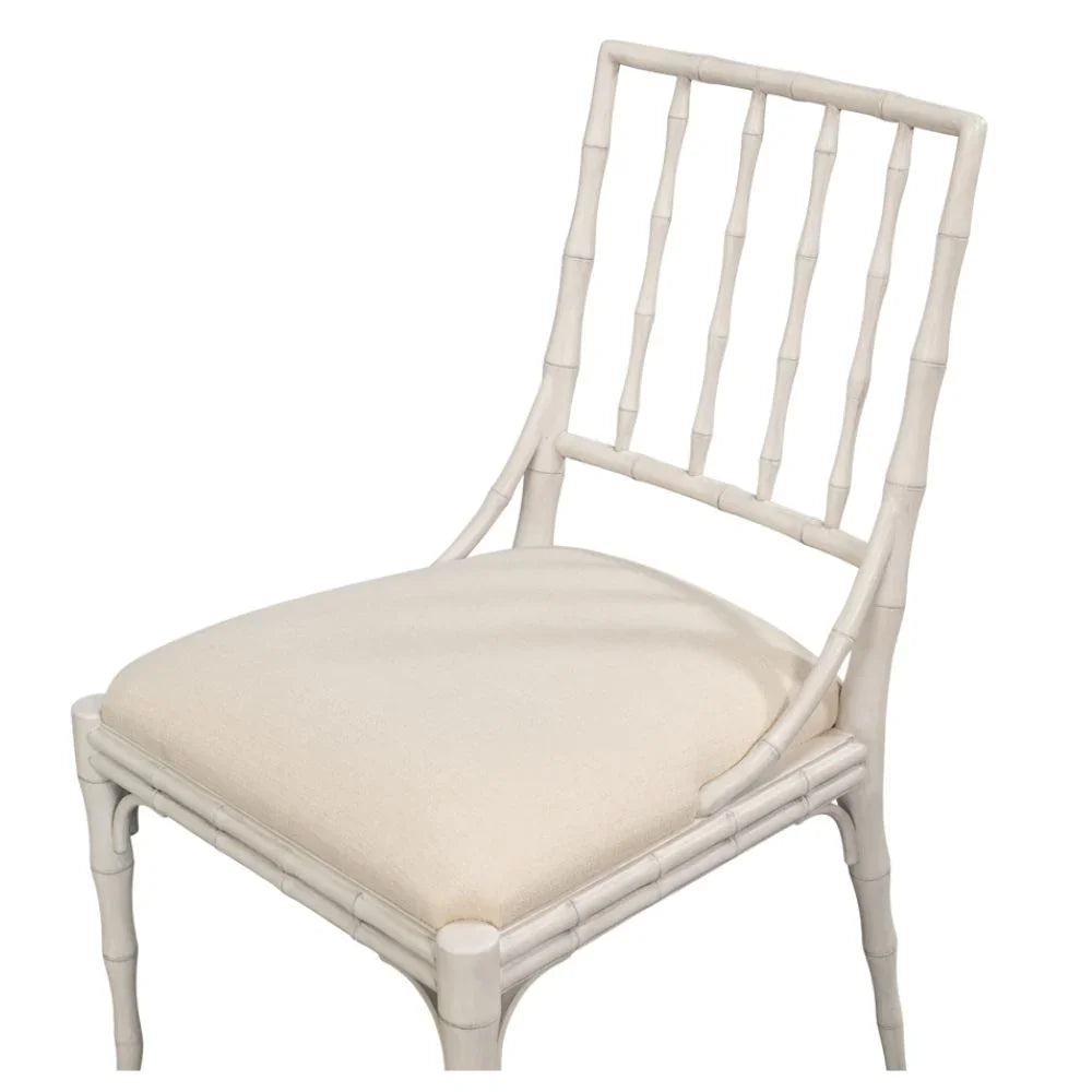 White Montclair Faux Bamboo Dining Chair