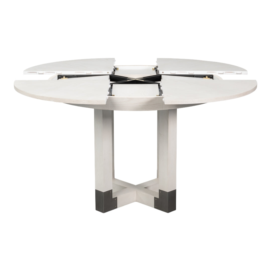 White Round Expandable Jupe Table