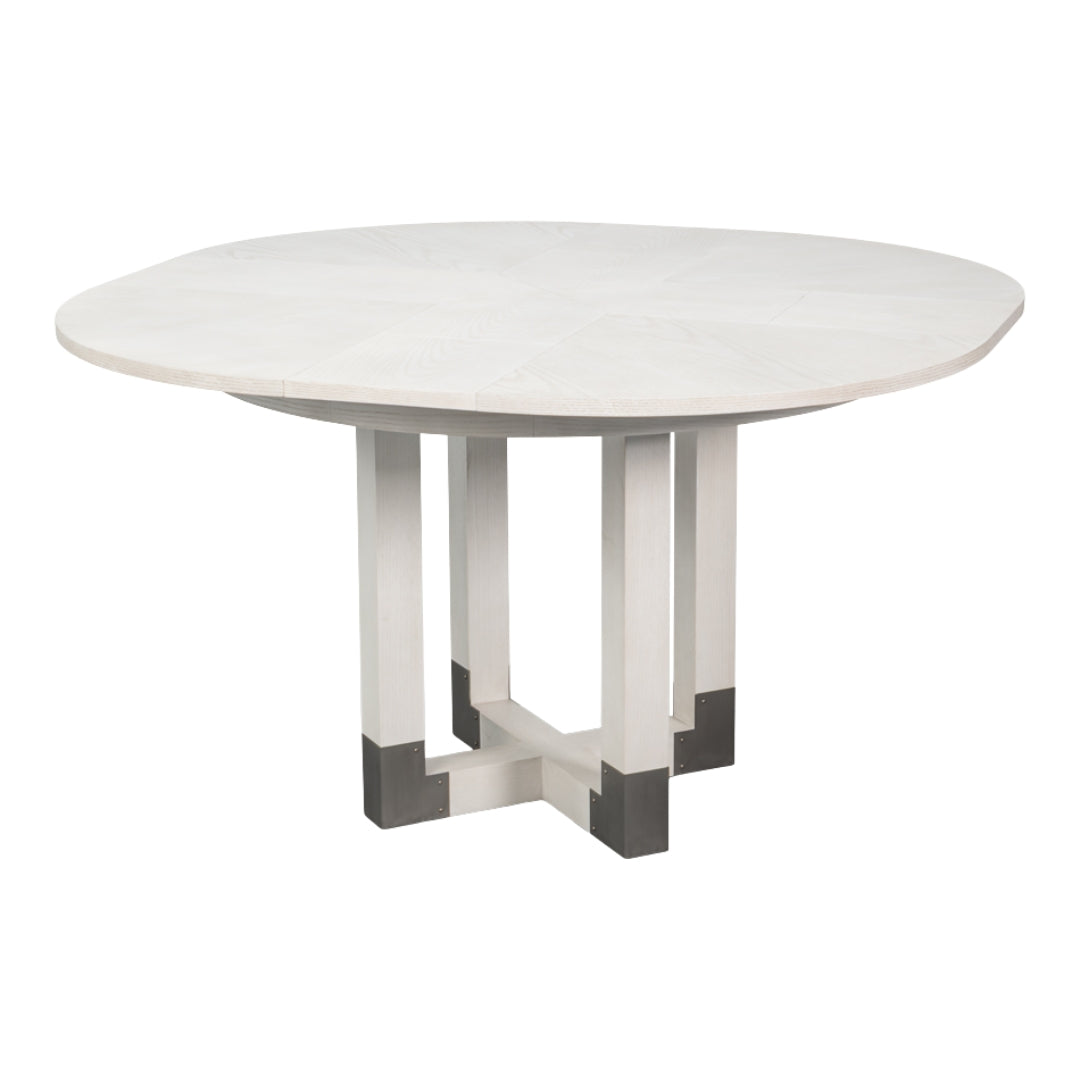 White Round Expandable Jupe Table