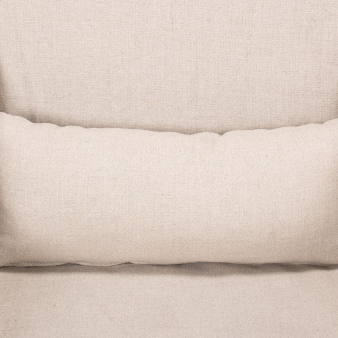 White Linen Skirted Armchair