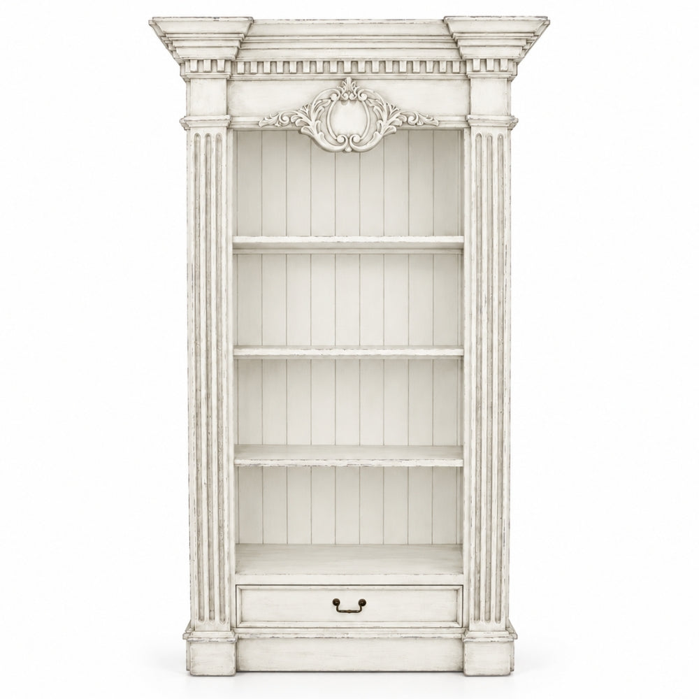 White Couronne French Bookcase