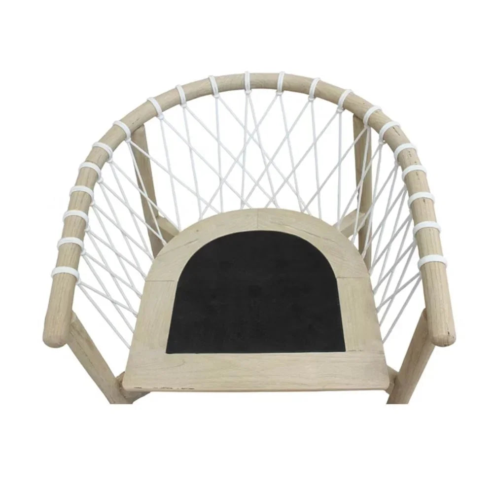 White Natural Rope Occasional Chair