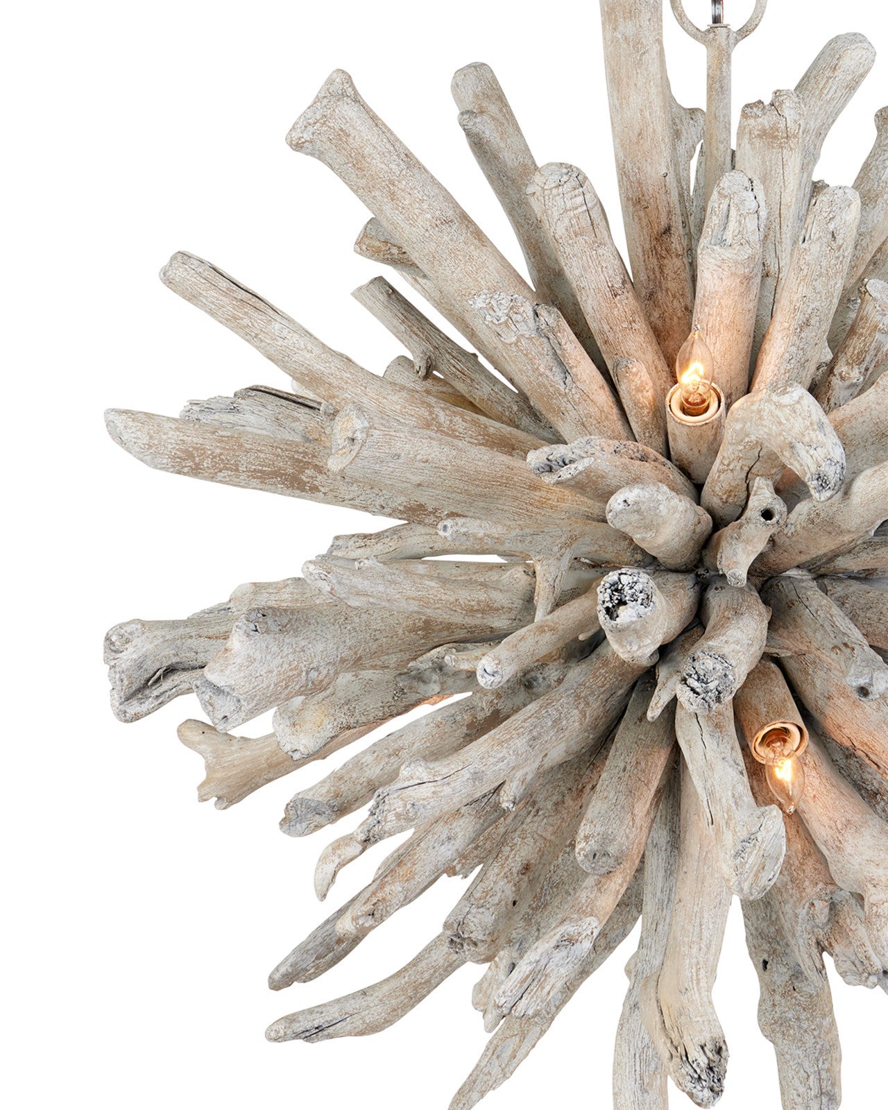 Starburst Whitewash Driftwood Pendant