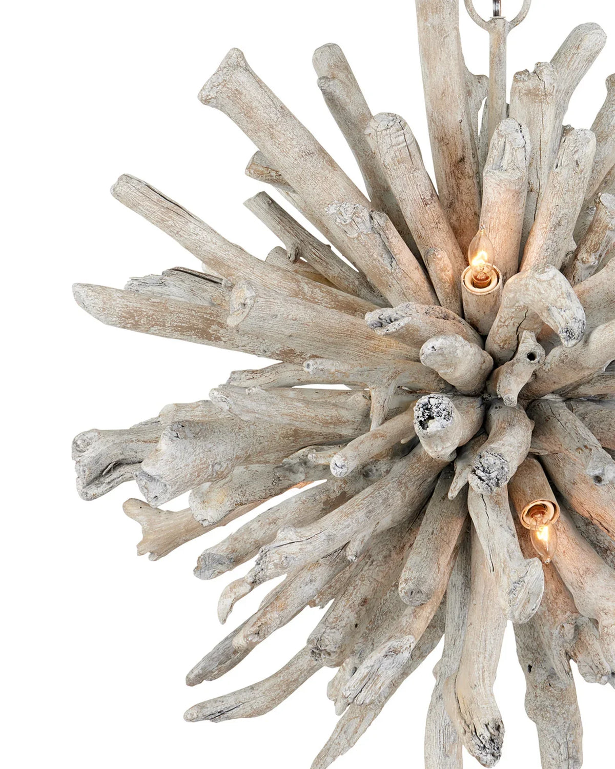 Starburst Whitewash Driftwood Pendant