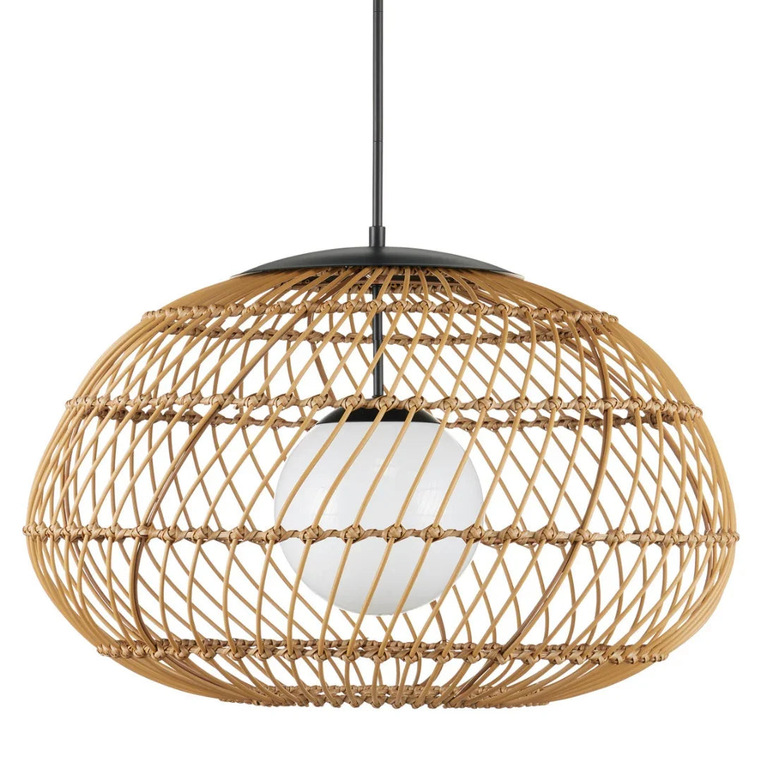 Wicker Turbine Outdoor Pendant