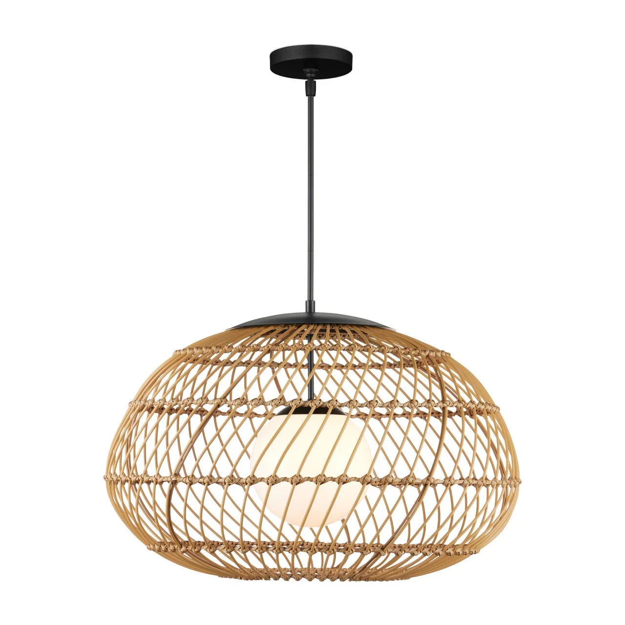 Wicker Turbine Outdoor Pendant