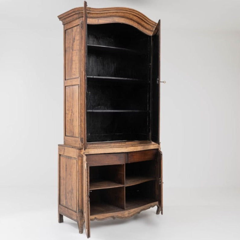 Antique French Arched Wooden Armoire, Circa 1820