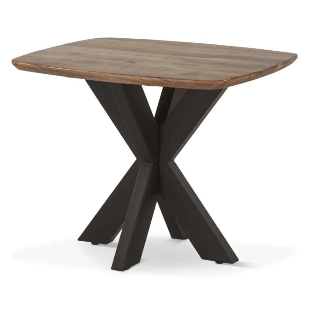 X-shaped Mango Wood Accent Table